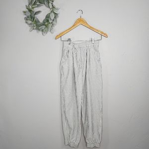 Zara Striped Paperbag Trouser Pants